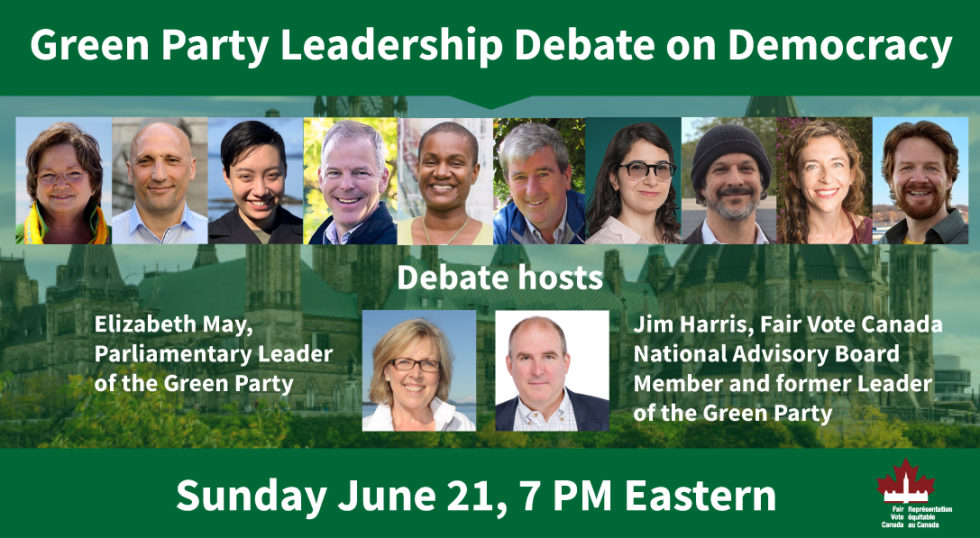 Green Party Leadership Debate on Democracy Fair Vote Canada