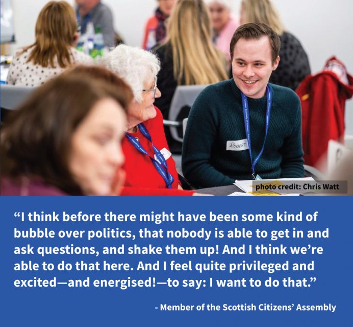 Scotland Citizens' Assembly quote from participant