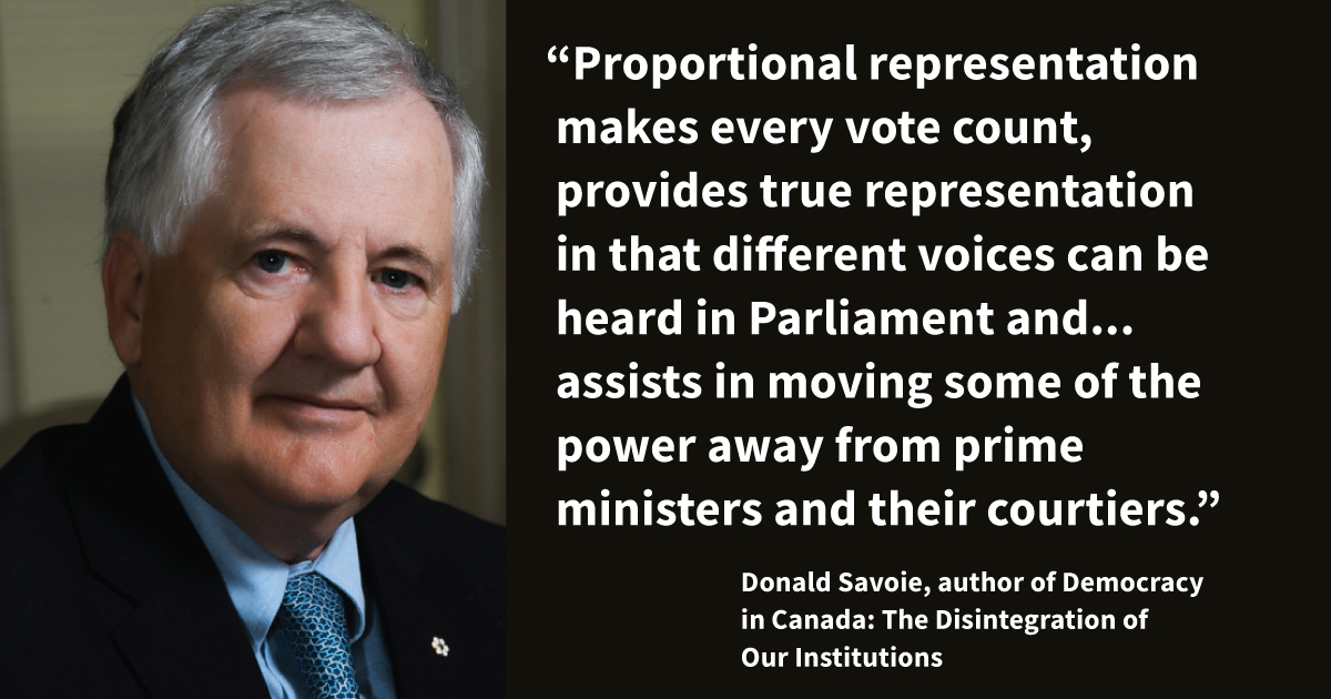 Donald Savoie quote power of Prime Minister and electoral system