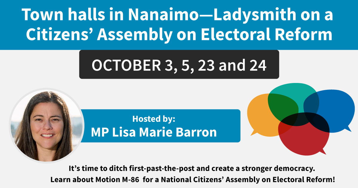 MP Lisa Marie Barron town halls on the Motion for a Citizens' Assembly ...