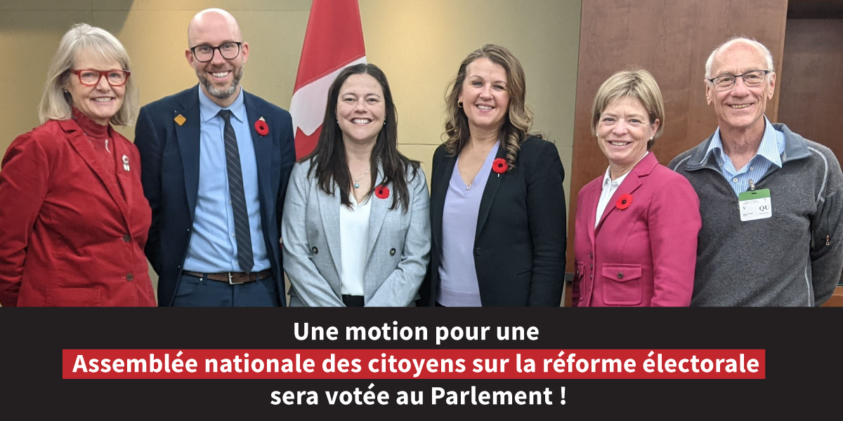 Une motion pour une Assemblée nationale des citoyens sur la réforme électorale