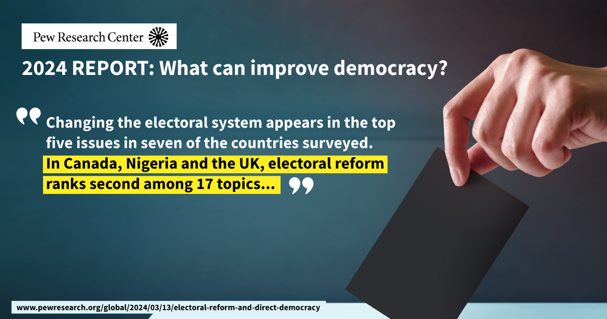 Pew report quote about electoral reform