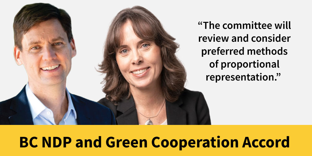 BC NDP and BC Green Accord includes committee to look at proportional representation
