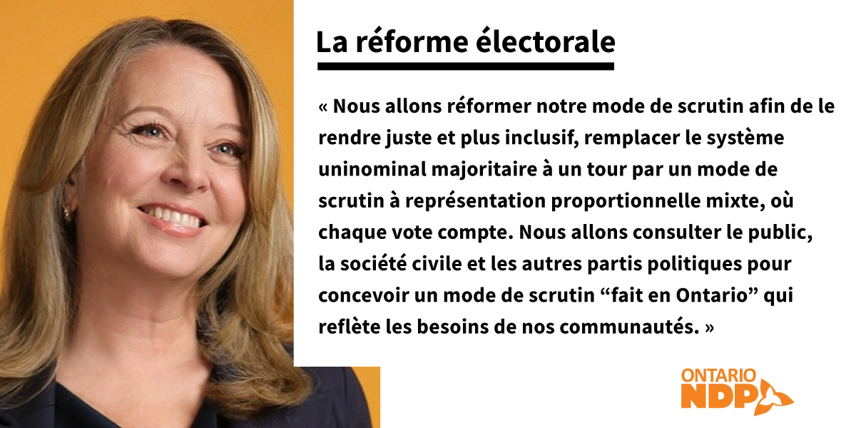 Marit-Stiles-ON-NDP-platform-proportional representation Ontario election-2025